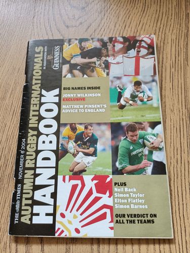 The Times ' Autumn Rugby Internationals ' Nov 2004 Handbook