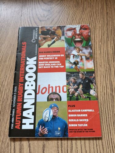 The Times ' Autumn Rugby Internationals ' Nov 2005 Handbook