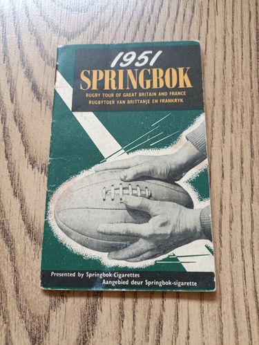 ' 1951 Springbok ' South Africa Rugby Tour of Great Britain and France Brochure