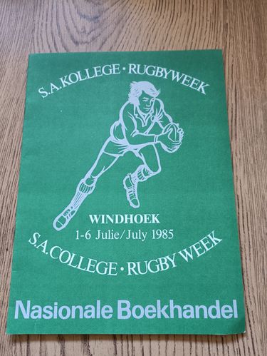 South African College Rugby Week 1985 Tournament Programme