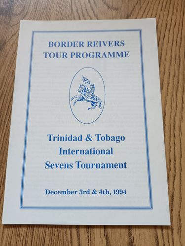 Border Reivers Tour to Trinidad & Tobago 1994 Rugby Brochure