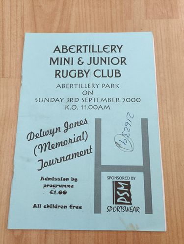 Abertillery 2000 Delwyn Jones Memorial Mini & Junior Rugby Tournament Programme