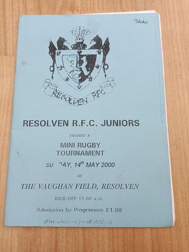 Resolven May 2000 Mini Rugby Tournament Programme