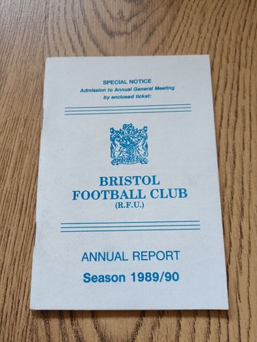 Bristol Rugby Club 1989-90 Annual Report