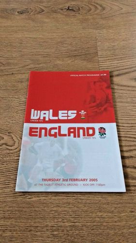 Wales Under19 v England Under19 Feb 2005 Rugby Programme