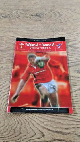 Wales A v France A Feb 2002 Rugby Programme