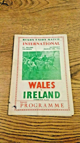 Wales v Ireland 1953 Souvenir Programme