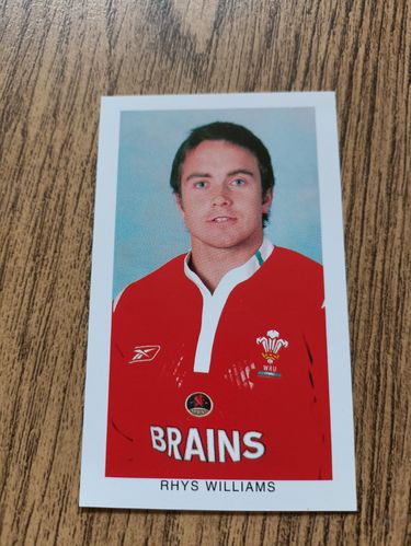 Rhys Williams - Wales on Sunday 'Wales Grand Slam 2005' Rugby Trading Card