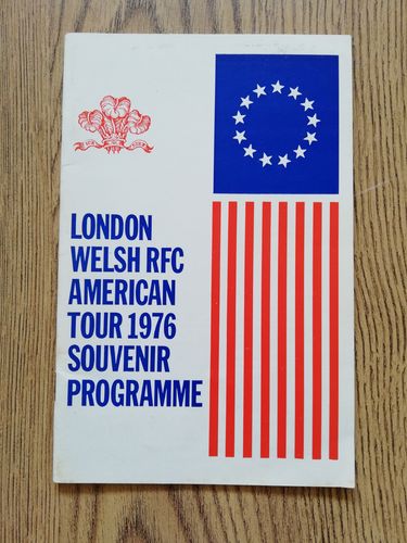 London Welsh American Tour 1976 Souvenir Rugby Programme