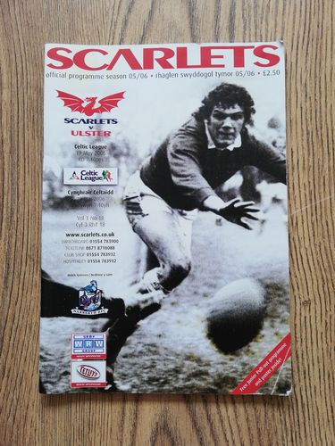 Scarlets v Ulster May 2006 Rugby Programme