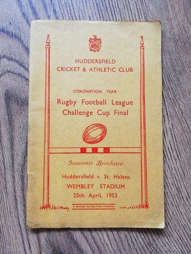 Huddersfield 1953 Challenge Cup Final Rugby League Souvenir Brochure