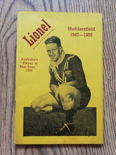 Lionel Cooper - Huddersfield 1955 Testimonial Rugby League Brochure