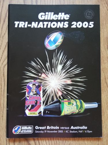 Great Britain v Australia Tri-Nations Game 6 2005 Rugby League Programme