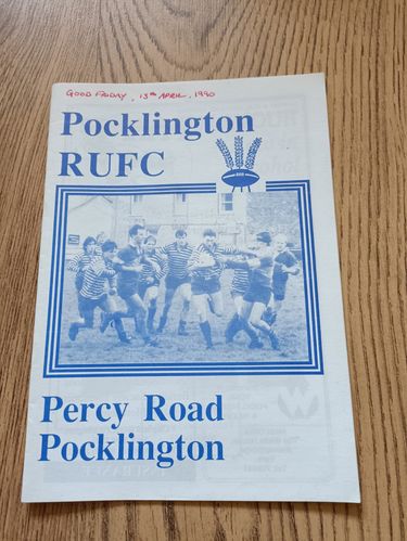 Pocklington Sevens April 1990 Rugby Programme