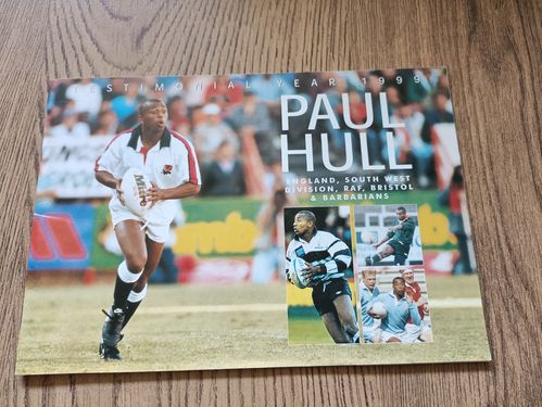 Paul Hull - Bristol 1999 Signed Rugby Testimonial Brochure