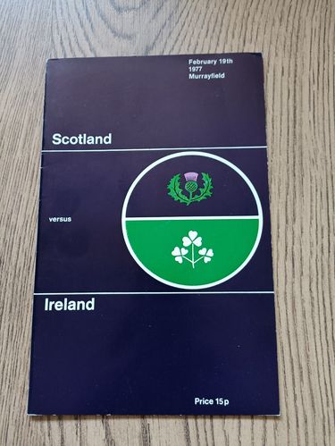 Scotland v Ireland 1977 Rugby Programme
