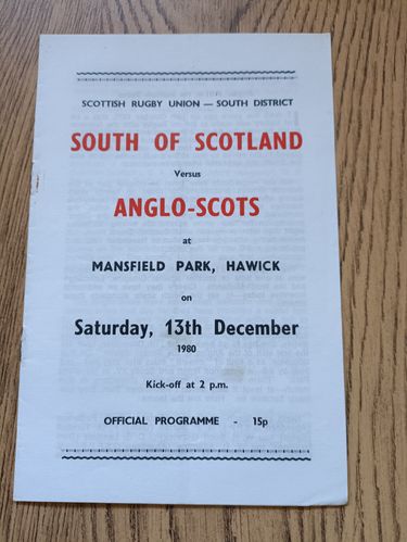South of Scotland v Anglo-Scots Dec 1980