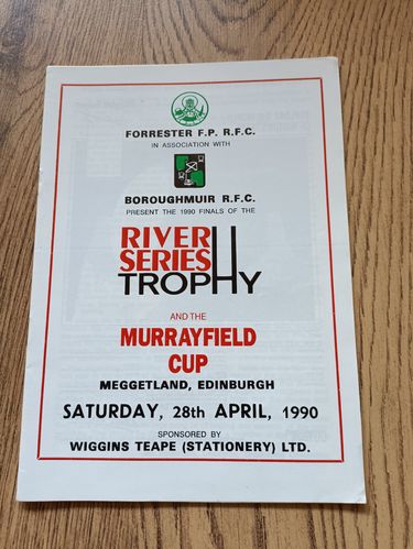 Heriot's v Edinburgh Academicals 1990 River Series Trophy Final Rugby Programme