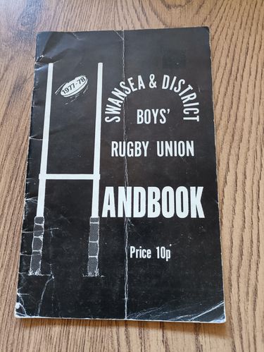Swansea & District Boys' 1977-78 Rugby Union Handbook