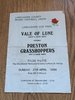 Vale of Lune v Preston Grasshoppers 1986 Lancashire Cup Final Rugby Programme