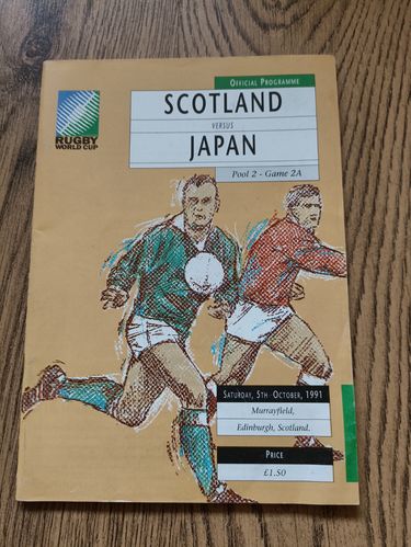 Scotland v Japan 1991 Rugby World Cup Programme