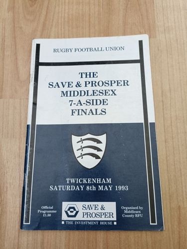Middlesex Sevens May 1993 Rugby Programme