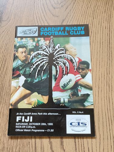 Cardiff v Fiji Oct 1995 Rugby Programme