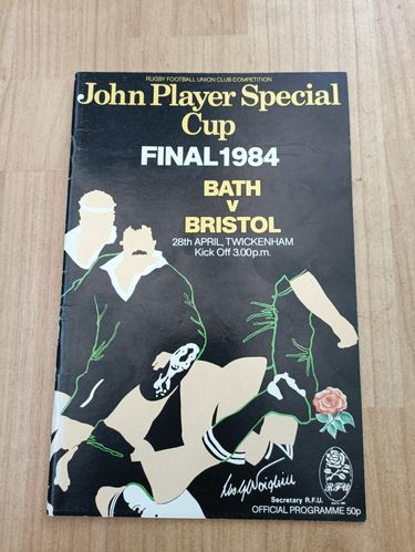 Bath v Bristol 1984 John Player Special Cup Final Rugby Programme