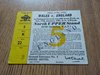 Wales v England 1981 Used Rugby Ticket