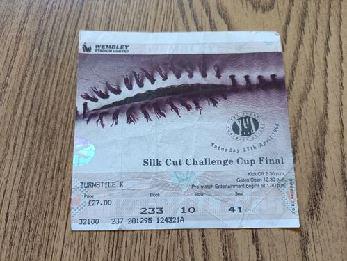 Bradford v St Helens 1996 Challenge Cup Final Used Rugby League Ticket