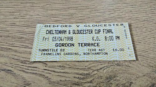 Bedford v Gloucester Apr 1998 C&G Cup Final Used Rugby Ticket