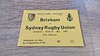 Brixham v Sydney Mar 1984 Used Rugby Ticket