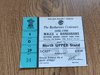 Wales v Barbarians 1990 Used Rugby Ticket