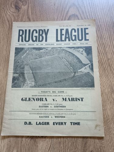 ' Rugby League ' Vol 12 No 25 Sept 1960 Auckland Magazine
