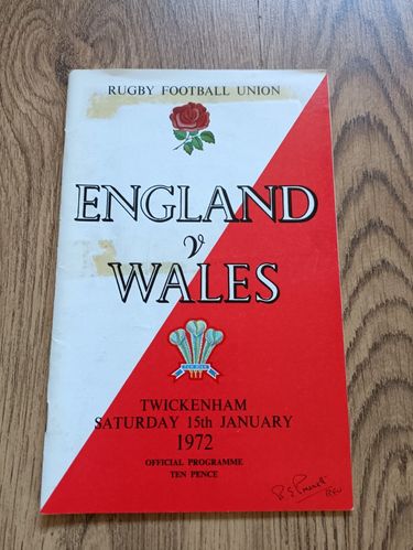 England v Wales 1972