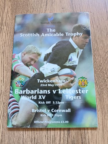 Barbarians World XV v Leicester May 1999 Rugby Programme