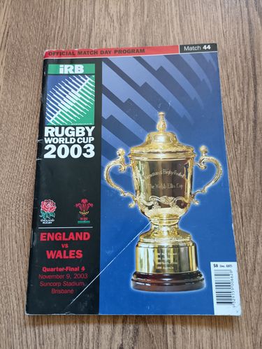 England v Wales 2003 Rugby World Cup Quarter-Final Programme