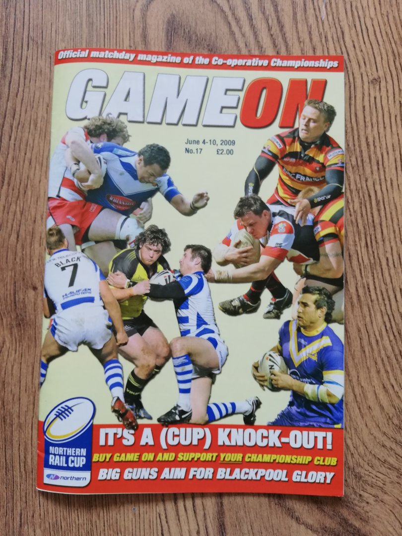 Game On' Issue 17 June 2009 Rugby League Magazine Rugbyreplay
