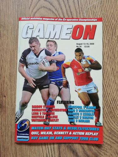 ' Game On ' Issue 26 August 2009 Rugby League Magazine