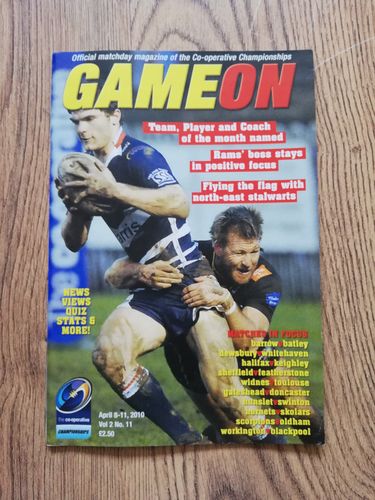 ' Game On ' Volume 2 Issue 11 April 2010 Rugby League Magazine