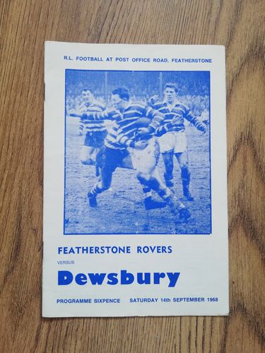 Featherstone Rovers v Dewsbury Sept 1968 Rugby League Programme