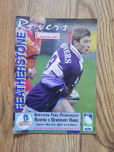 Featherstone Rovers v Dewsbury May 2001 Rugby League Programme
