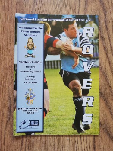 Featherstone Rovers v Dewsbury March 2008 Rugby League Programme