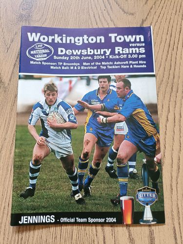Workington Town v Dewsbury June 2004 Rugby League Programme