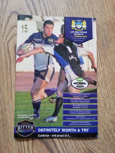 Workington Town v Dewsbury May 2006 Rugby League Programme