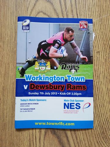 Workington Town v Dewsbury July 2013 Rugby League Programme