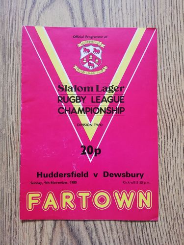 Huddersfield v Dewsbury Nov 1980