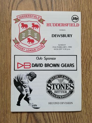 Huddersfield v Dewsbury Feb 1990