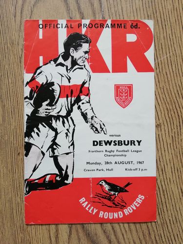 Hull KR v Dewsbury Aug 1967 Rugby League Programme