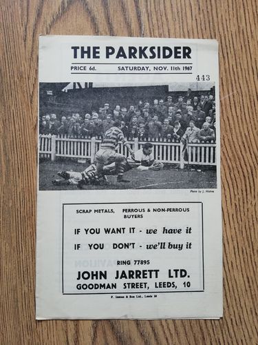 Hunslet v Dewsbury Nov 1967 Rugby League Programme